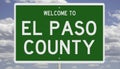 Road sign for El Paso County