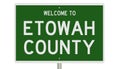 Road sign for Etowah County