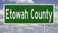 Road sign for Etowah County