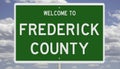 Road sign for Frederick County