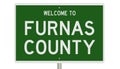 Road sign for Furnas County