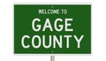 Road sign for Gage County