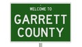 Road sign for Garrett County