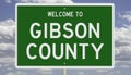 Road sign for Gibson County