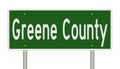 Road sign for Greene County