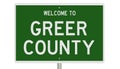 Road sign for Greer County