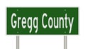 Road sign for Gregg County Royalty Free Stock Photo