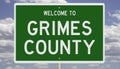 Road sign for Grimes County