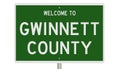 Road sign for Gwinnett County