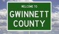 Road sign for Gwinnett County