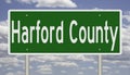 Road sign for Harford County