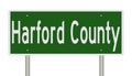 Road sign for Harford County