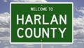 Road sign for Harlan County Royalty Free Stock Photo