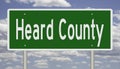 Road sign for Heard County