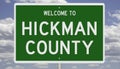 Road sign for Hickman County