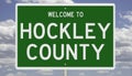 Road sign for Hockley County Royalty Free Stock Photo