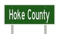Road sign for Hoke County Royalty Free Stock Photo