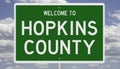 Road sign for Hopkins County