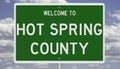 Road sign for Hot Spring County