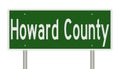 Road sign for Howard County