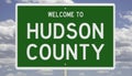 Road sign for Hudson County