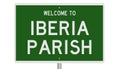 Road sign for Iberia Parish