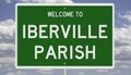 Road sign for Iberville Parish