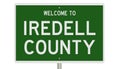 Road sign for Iredell County Royalty Free Stock Photo