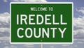 Road sign for Iredell County Royalty Free Stock Photo