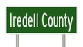 Road sign for Iredell County Royalty Free Stock Photo