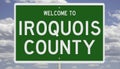 Road sign for Iroquois County