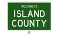 Road sign for Island County