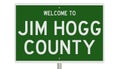 Road sign for Jim Hogg County Royalty Free Stock Photo