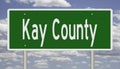 Road sign for Kay County