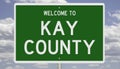 Road sign for Kay County