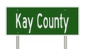 Road sign for Kay County