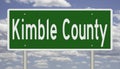 Road sign for Kimble County Royalty Free Stock Photo