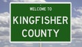 Road sign for Kingfisher County