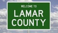 Road sign for Lamar County