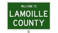 Road sign for Lamoille County