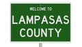 Road sign for Lampasas County Royalty Free Stock Photo