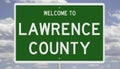 Road sign for Lawrence County Royalty Free Stock Photo