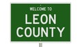 Road sign for Leon County