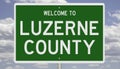 Road sign for Luzerne County