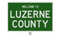 Road sign for Luzerne County