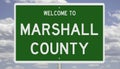 Road sign for Marshall County