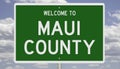 Road sign for Maui County Royalty Free Stock Photo