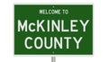 Road sign for McKinley County