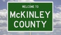 Road sign for McKinley County