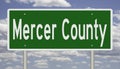 Road sign for Mercer County